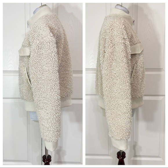 EXPRESS X Negin Mirsalehi sherpa jacket off white cream - Picture 4 of 10